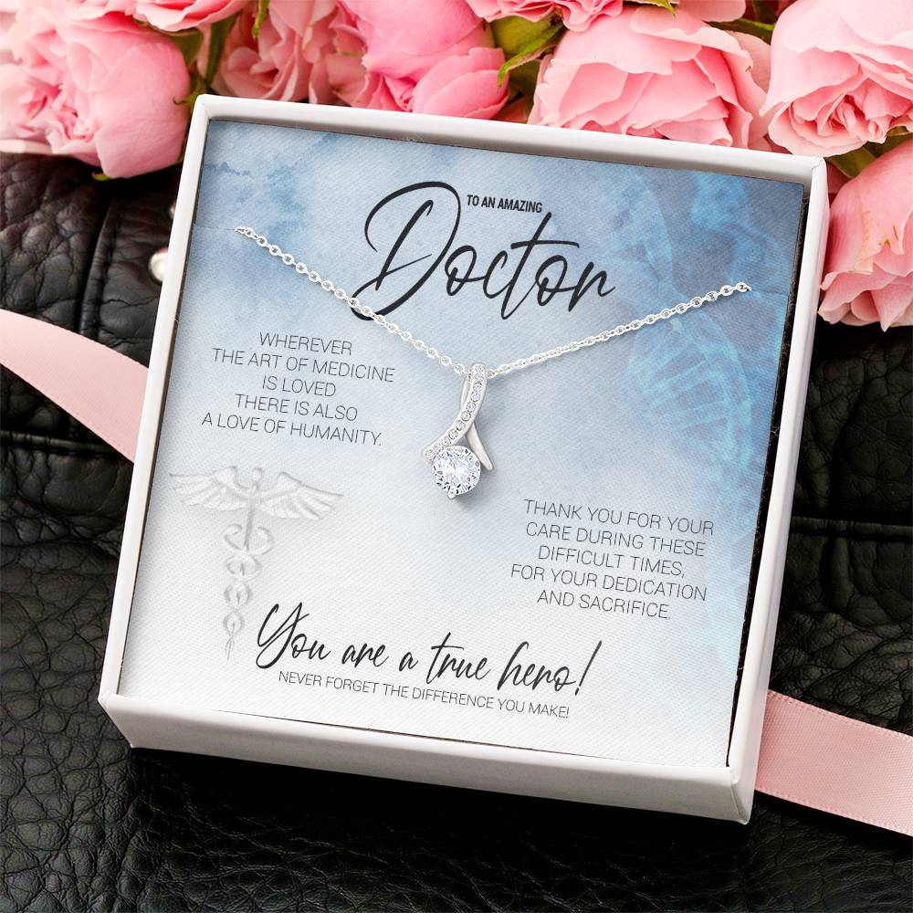 To An Amazing Doctor Sparkly Pendant Gift Alluring Beauty Necklace