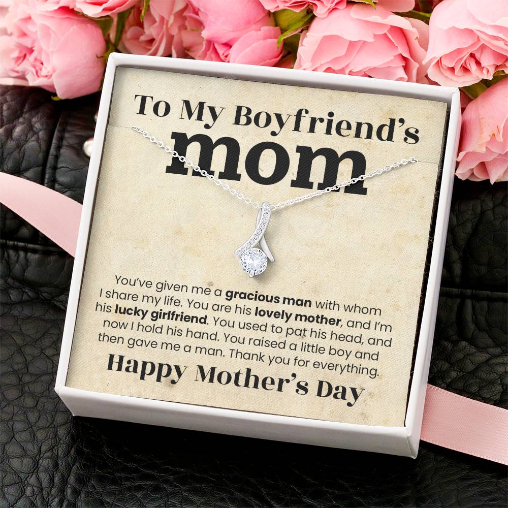 To My Boyfriend's Mom - Thank You For Everything - Necklace Alluring Beauty Necklace
