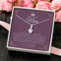 To My Beautiful Mom Necklace  Badass Mom Gift  Mother’S Day Gift  Birthday Gift  Gift From Daughter On Wedding Day 2 Alluring Beauty Necklace