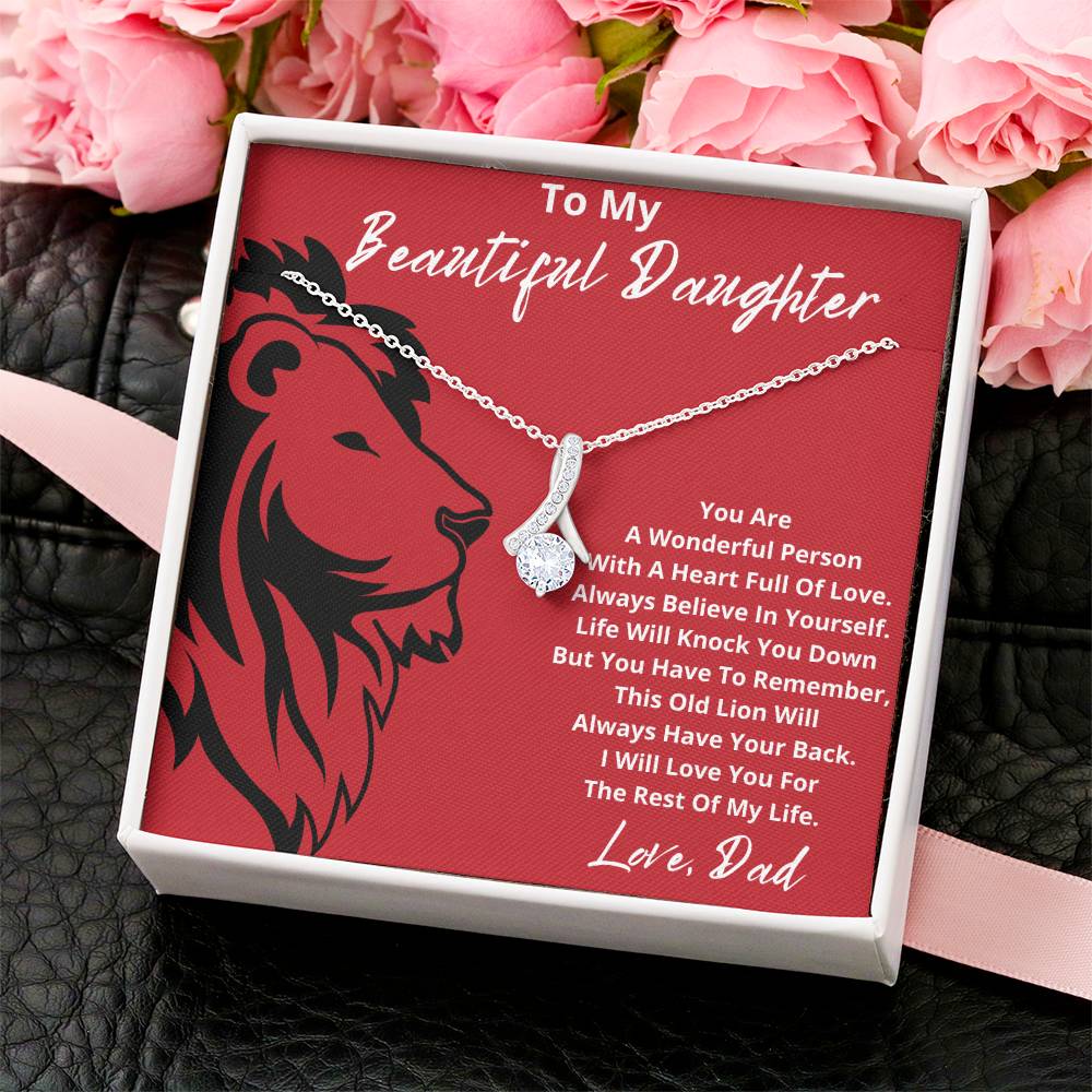 To My Beautiful Daughter  You Are A Wonderful Person With A Heart Full Of Love 1 Alluring Beauty Necklace