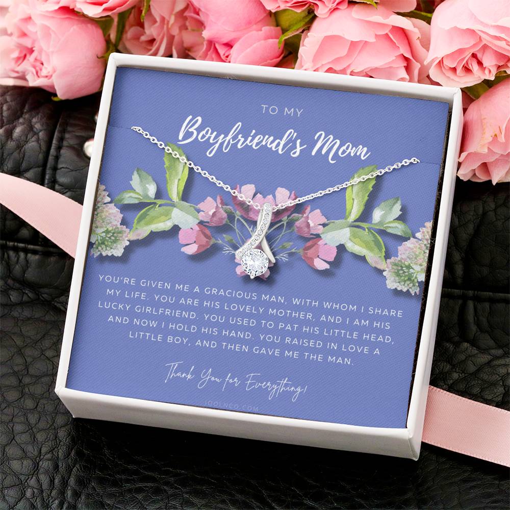 To My Boyfriend’S Mom Necklace  Boyfriend’S Mom Gift  Mother’S Day Gift  Gift From Girlfriend  Mother’S Day Gift  Birthday Gift Alluring Beauty Necklace