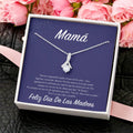Ribbon Sparkly Pendant Alluring Beauty Necklace