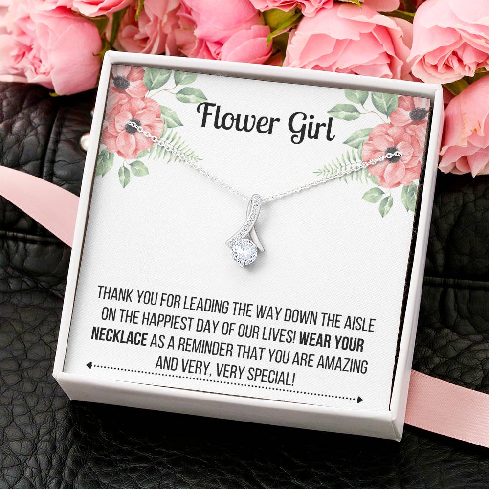 Flower Girl Necklace - Bridesmaid Necklace Alluring Beauty Necklace