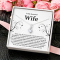 To My Beautiful Wife - Heart Melt Message  Alluring Necklace❤️ Alluring Beauty Necklace