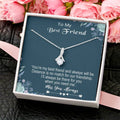 To My Bestfriend - Miss You Always-  925 Sterling Silver Pendant Alluring Beauty Necklace