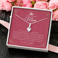To My Beautiful Mom Necklace  Badass Mom Gift  Mother’S Day Gift  Birthday Gift  Gift From Daughter On Wedding Day 4 Alluring Beauty Necklace