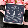 Ribbon Pendant Necklace With Here To Support You Message Card Gift For Wife Alluring Beauty Necklace