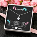 Mommy Crystal Necklace- I Can't Wait To Meet You. Love Bump Alluring Beauty Necklace