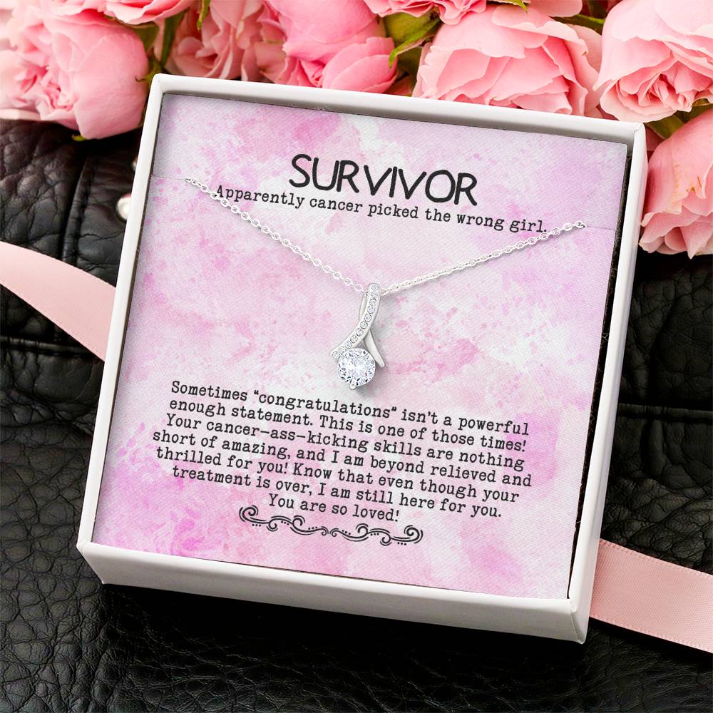 Survivor Ribbon Necklace Alluring Beauty Necklace