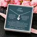 Alluring Necklace Sterling Silver Mother's Day Gift - I Love You Mom For Being You Alluring Beauty Necklace