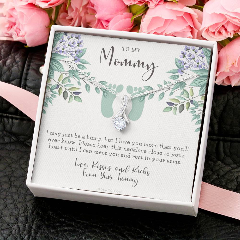 Mom To Be Gift  New Mommy Gift Necklace  Pregnant Wife Gift  I May Just Be A Bump  To Mummy From Bump  To Mommy To Be  Initial Jewelry Alluring Beauty Necklace