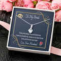 To My Bride Message Card Jewelry Gift Wedding Necklace Anniversary Necklace Birthday Gift For Wife Alluring Beauty Necklace