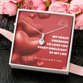 Be My Valentine Beautiful Sparkly Pendant Alluring Beauty Necklace