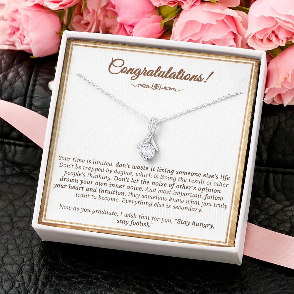 Steve Jobs Quote - Graduation Necklace Alluring Beauty Necklace