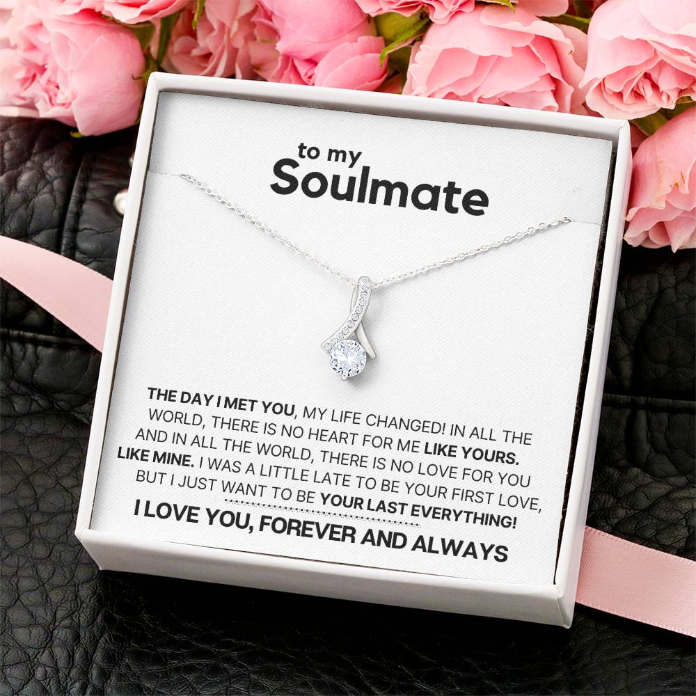 To My Soulmate My Heart Is Yours - Gift Necklace Alluring Beauty Necklace