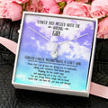 Cancer Messed With Wrong Girl Ribbon Necklace Alluring Beauty Necklace