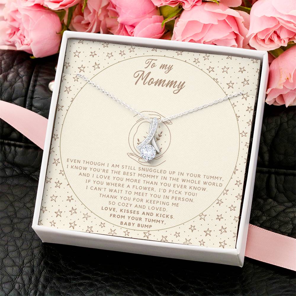 Christmas Gift From Bump Expecting Mom Gift From Tummy Mom To Be Necklace From Baby Bump Customize Gifts For Pregnant Alluring Beauty Necklace