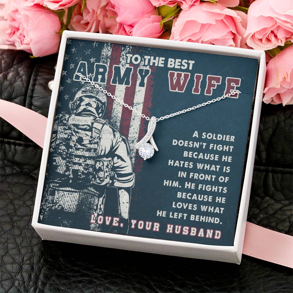 Best Army Wife Alluring Gift Necklace Alluring Beauty Necklace