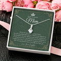 To My Beautiful Mom Necklace  Badass Mom Gift  Mother’S Day Gift  Birthday Gift  Gift From Daughter On Wedding Day 1 Alluring Beauty Necklace
