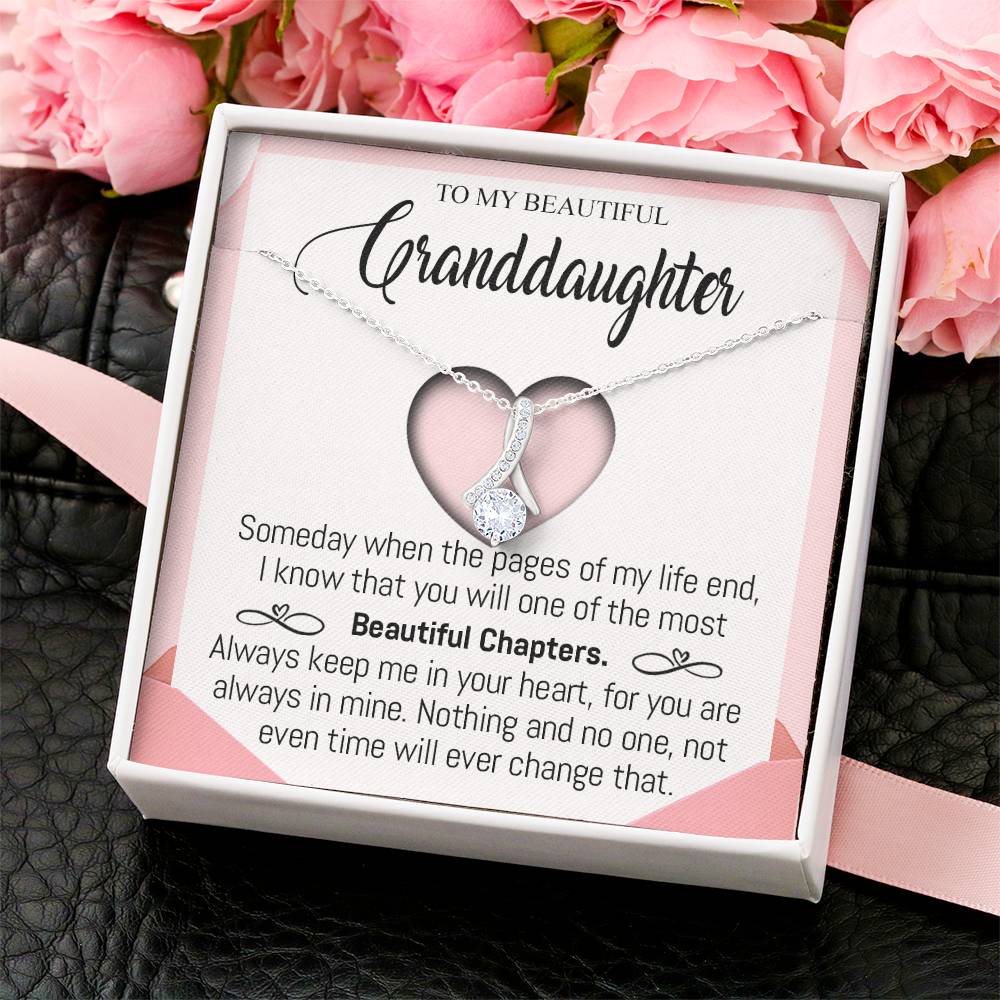 To My Beautiful Granddaughter 2 Alluring Beauty Necklace