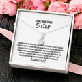 Sister Survivor Ribbon Necklace Alluring Beauty Necklace