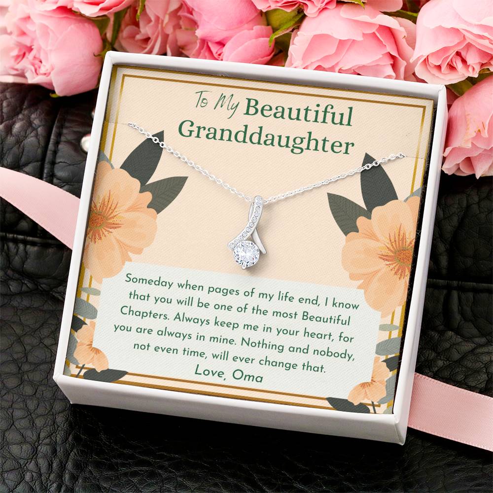 To My Beautiful Granddaughter Always Keep Me In Your Heart For You Are Always Mine Alluring Beauty Necklace