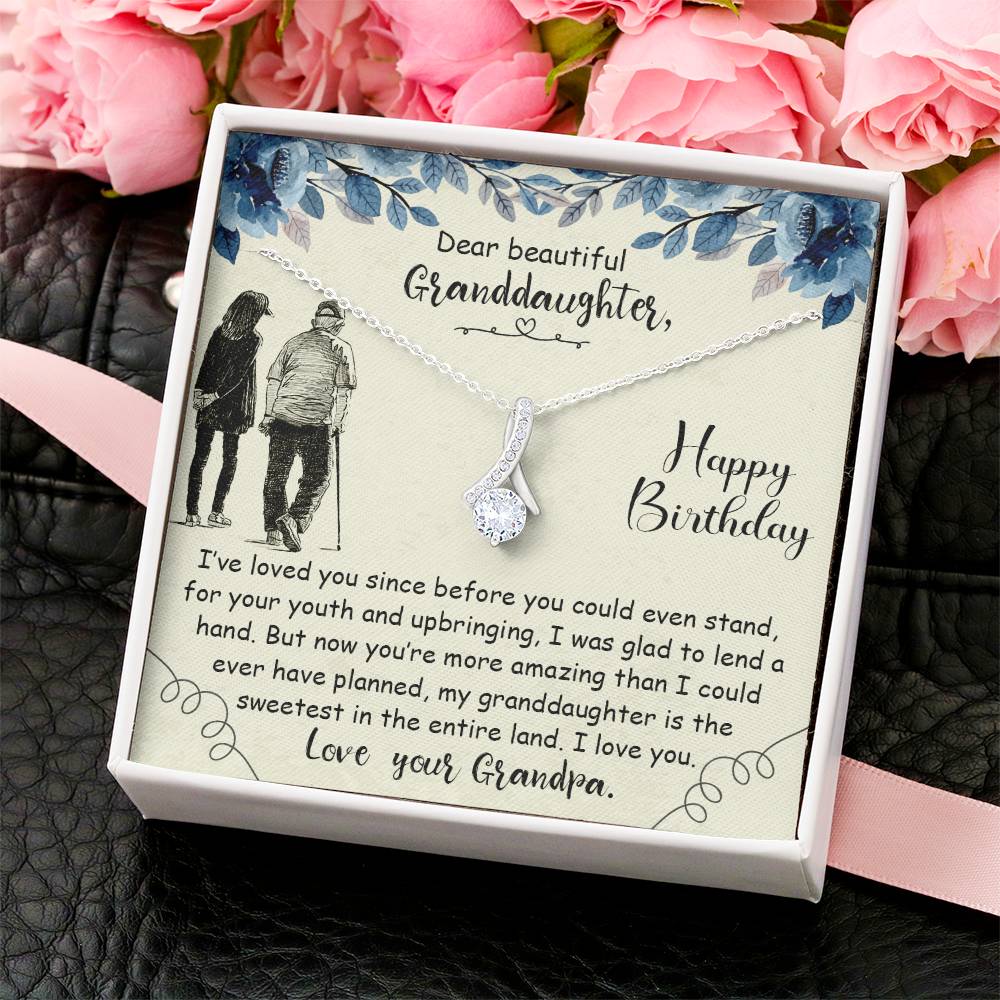 Beautiful Sparkly Necklace For Granddaughter Alluring Beauty Necklace