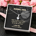 To My Baseball Wife - Baby Let's Go To The Ball Field - Luxury Necklace 2 Alluring Beauty Necklace