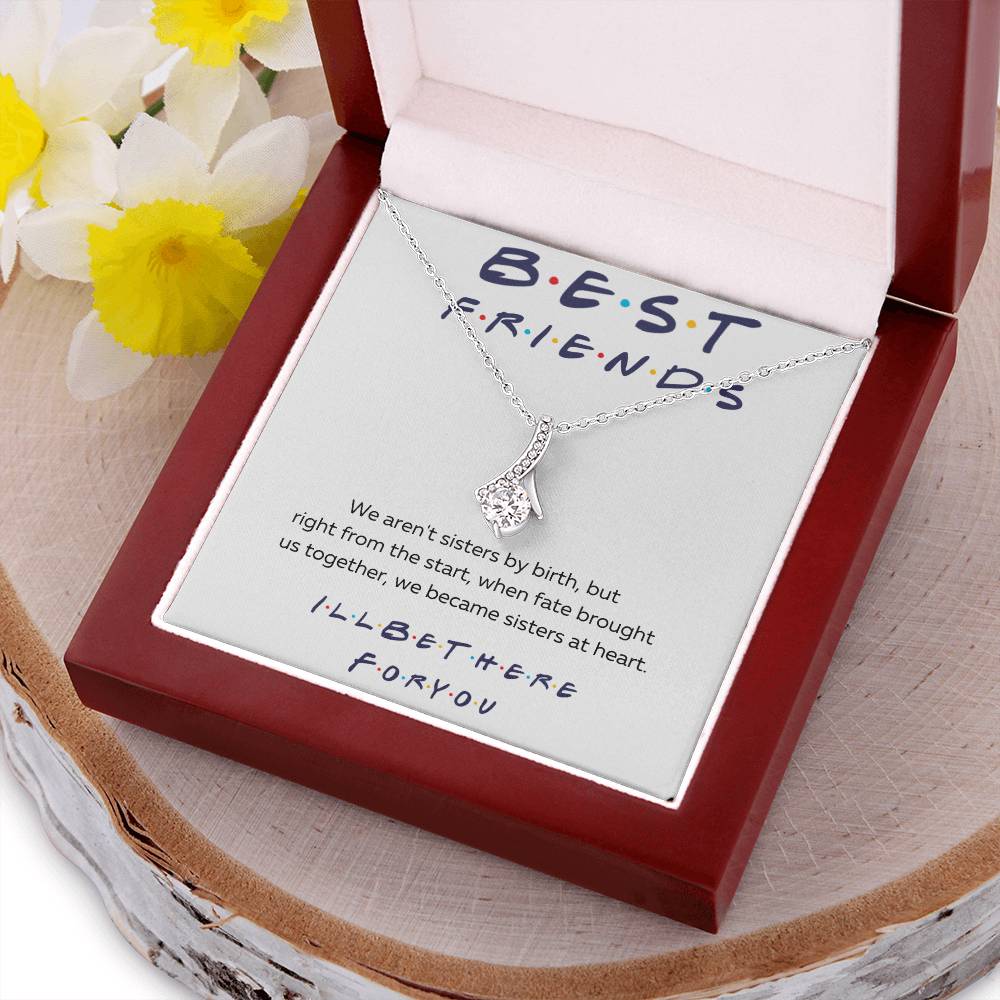Best Friends I'll Be There For You Petit Ribbon Necklace Alluring Beauty Necklace