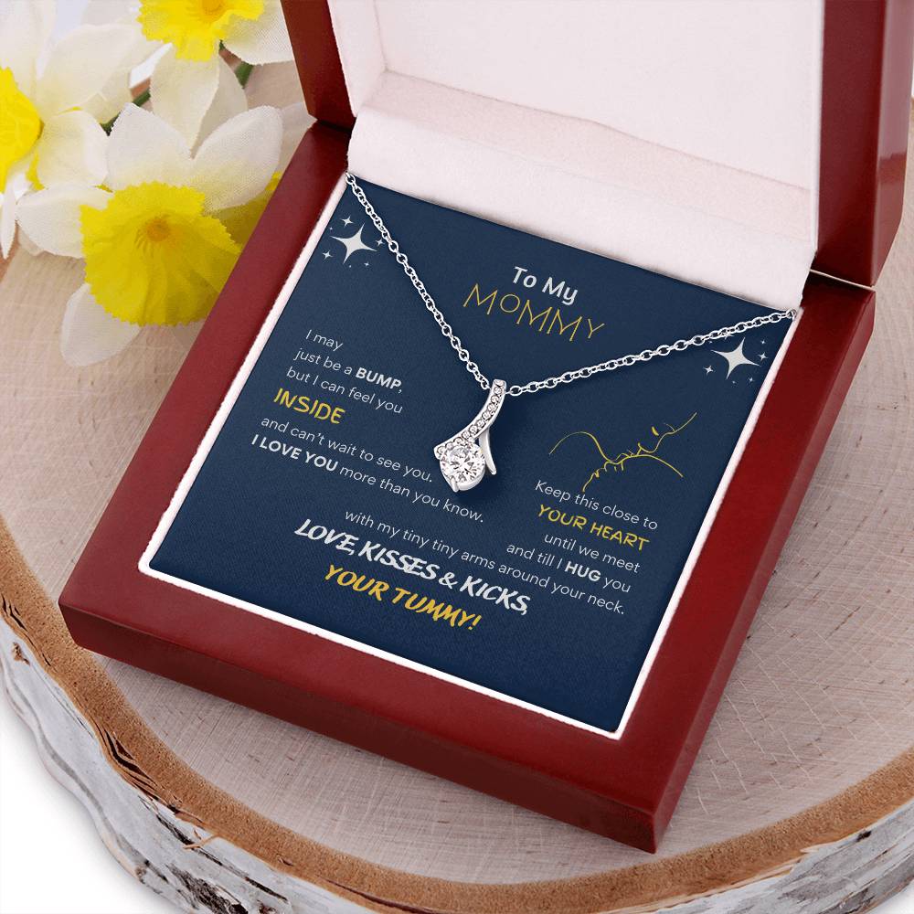 Mommy To Be Sparkly Pendant Alluring Beauty Necklace