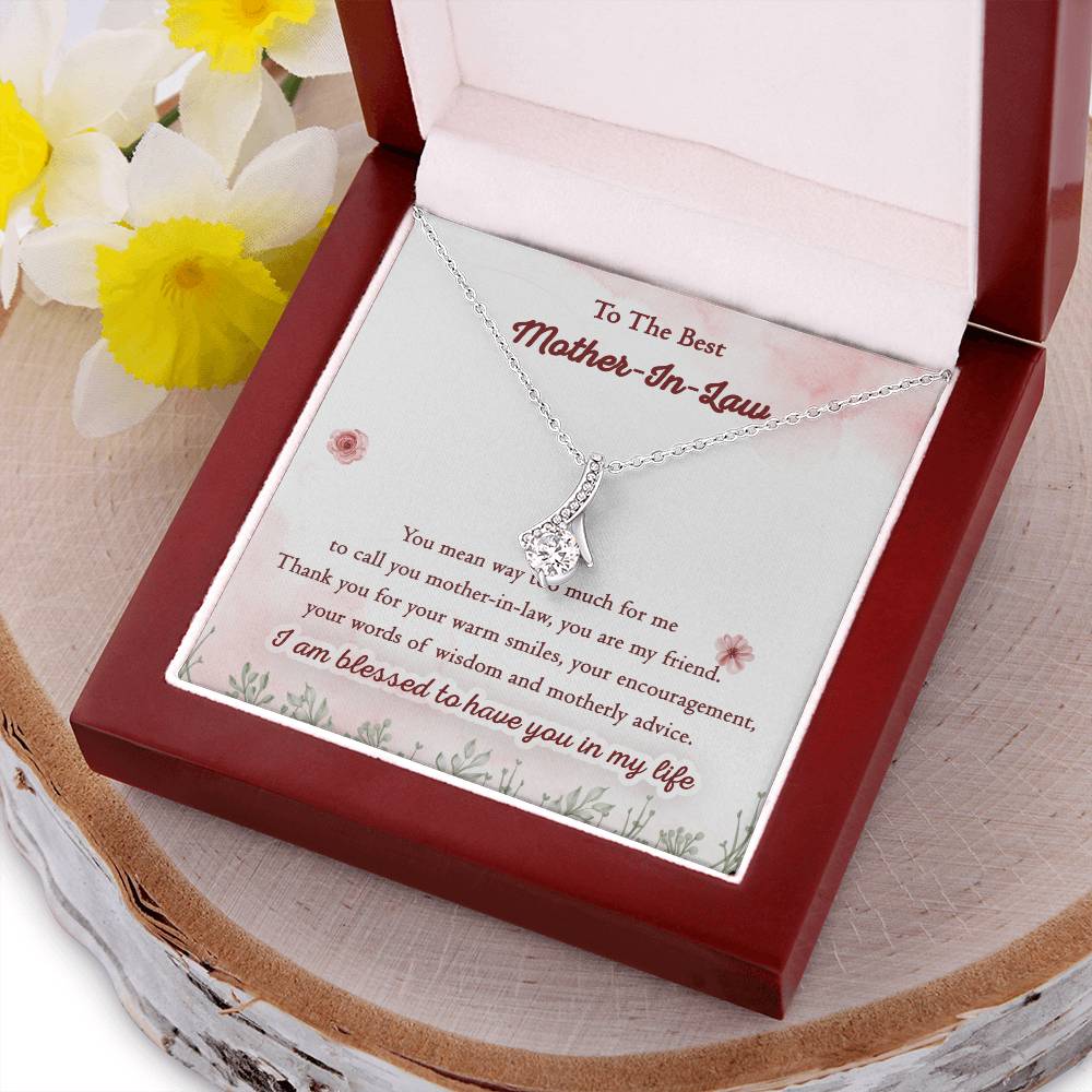 Gift For Mother-In-Law - You Mean Way Too Much For Me - Alluring Alluring Beauty Necklace