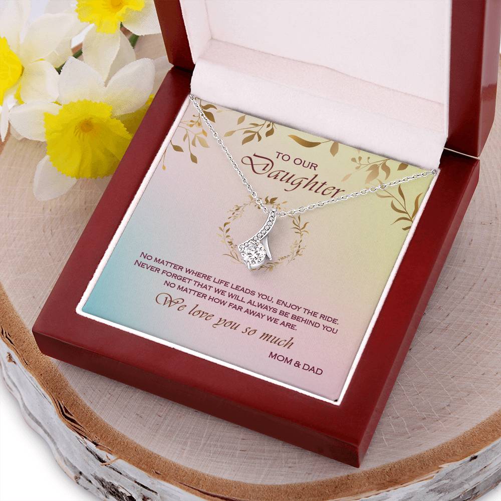 Alluring Beauty Necklace To Your Daughter – From Mom & Dad With Love – Jewelry Gift B2d5t4 Alluring Beauty Necklace