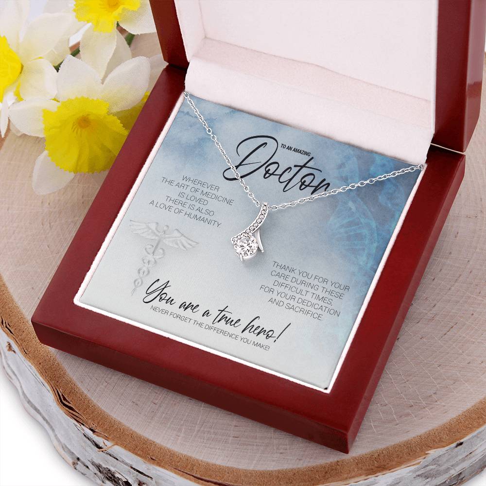 To An Amazing Doctor Sparkly Pendant Gift Alluring Beauty Necklace