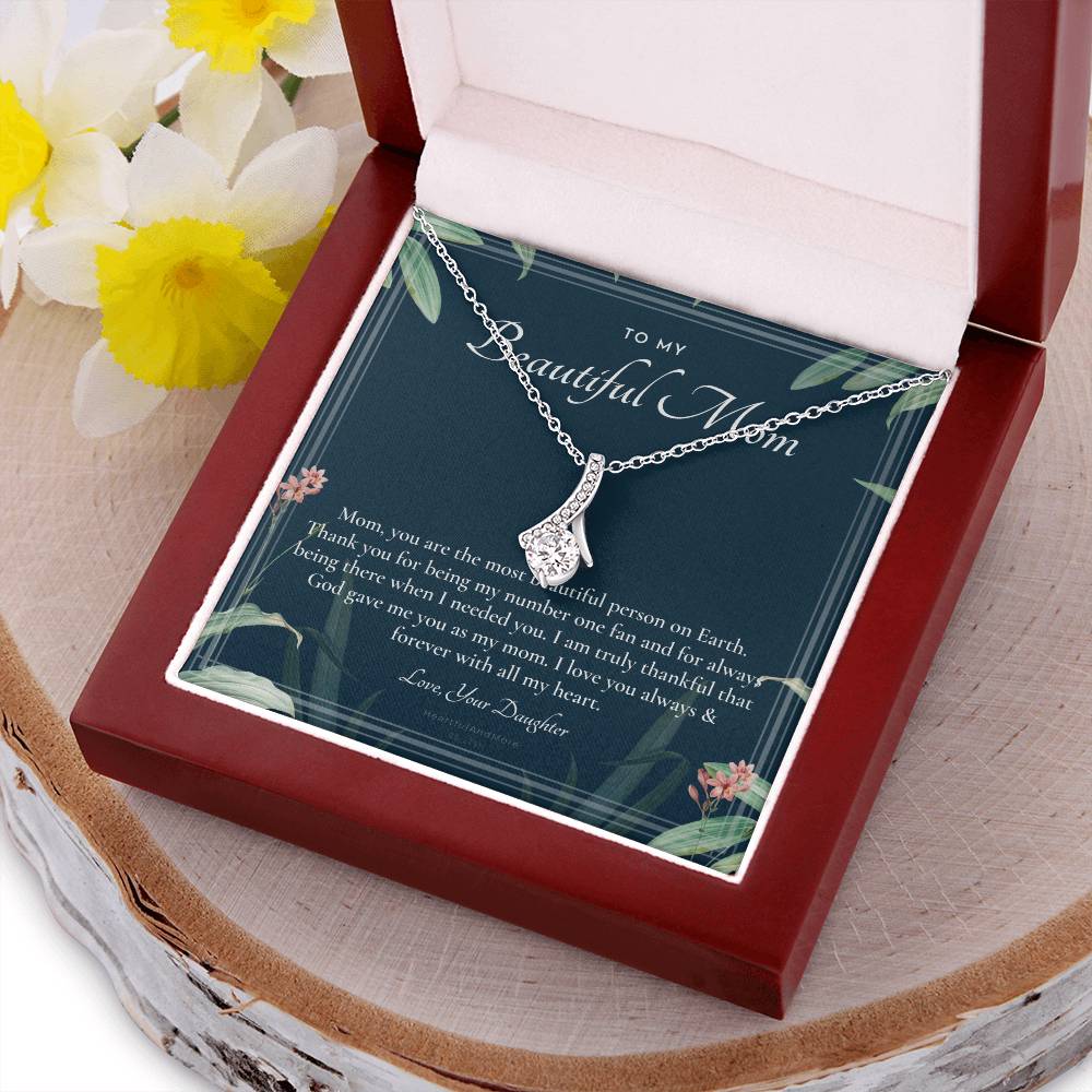 To My Beautiful Mom Necklace To Mom Gift Mom Gift Mom Necklace Jewelry From Daughter Gift Mom Birthday Christmas Mothers Day Alluring Beauty Necklace