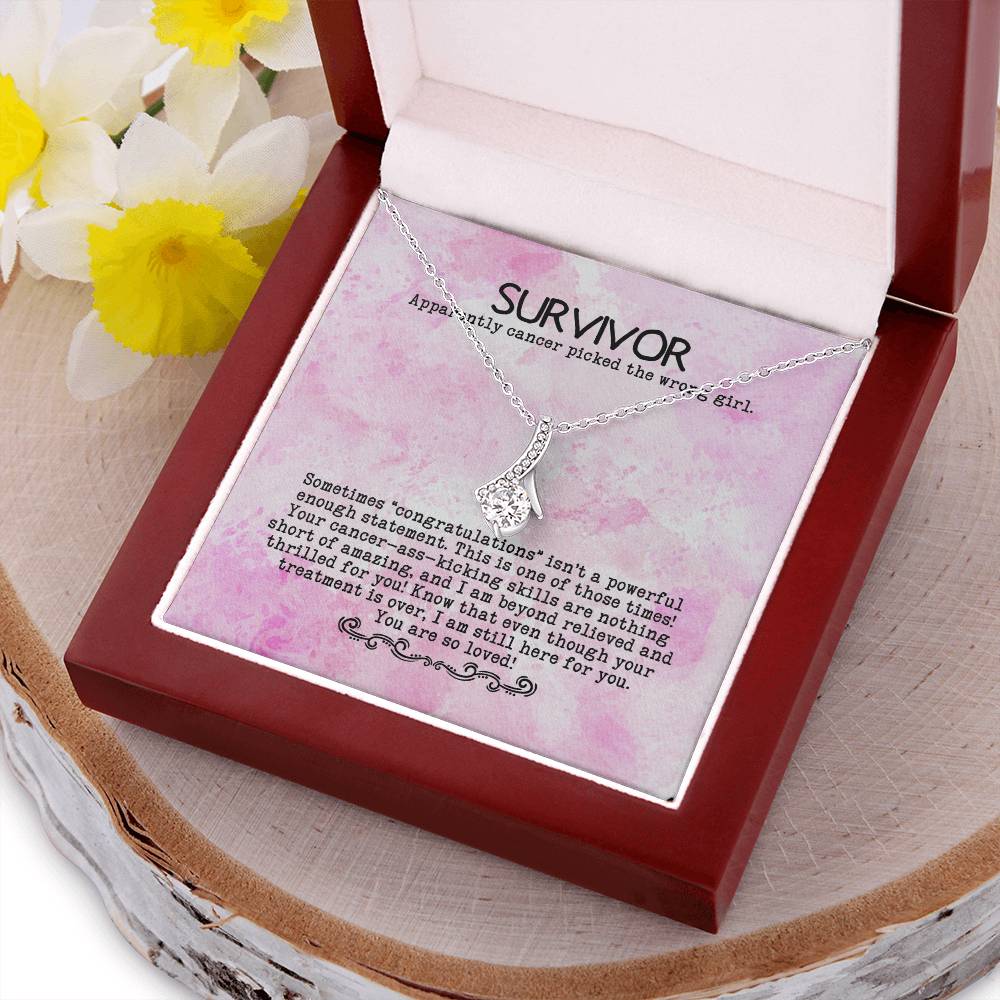 Survivor Ribbon Necklace Alluring Beauty Necklace