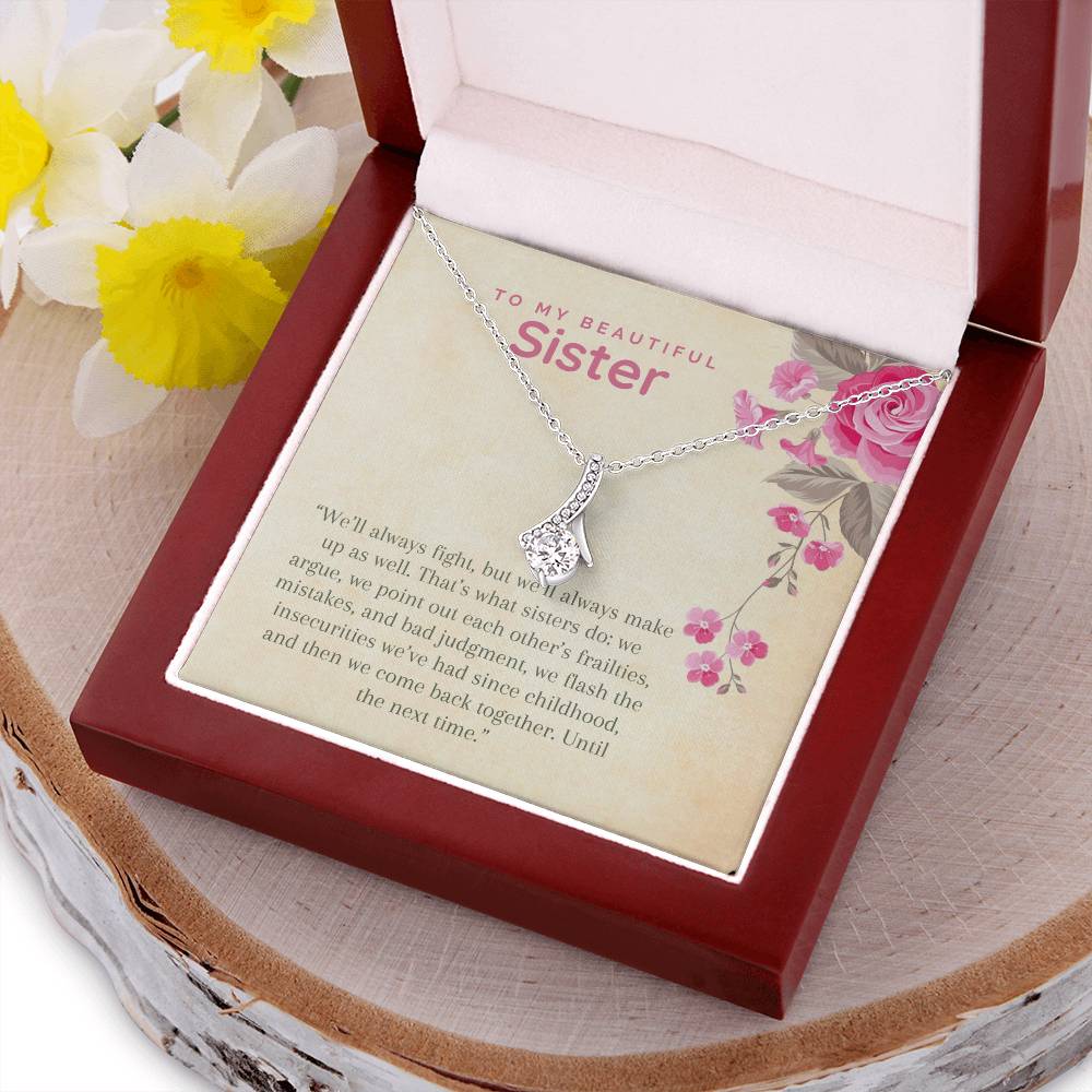 Personalised Gift For A Sister Big Sis Little Sis Gift Idea  Wedding Gift For Sister Birthday Gift Idea For Sister Alluring Beauty Necklace