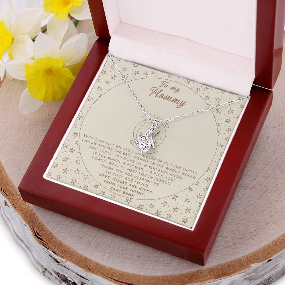 Christmas Gift From Bump Expecting Mom Gift From Tummy Mom To Be Necklace From Baby Bump Customize Gifts For Pregnant Alluring Beauty Necklace