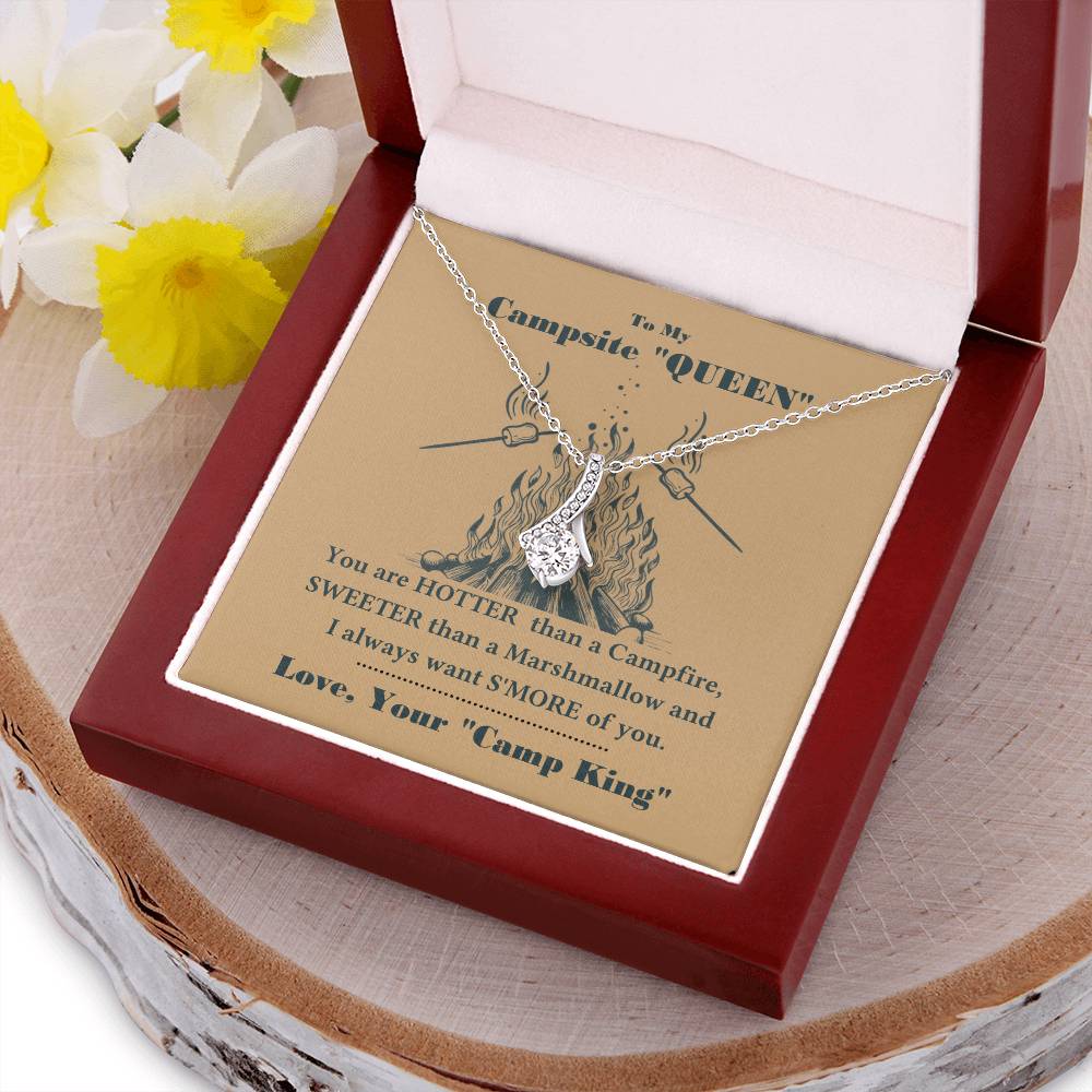 Campsite Queen Hotter Than A Campfire And I Always Want S'more Of You Alluring Beauty Necklace