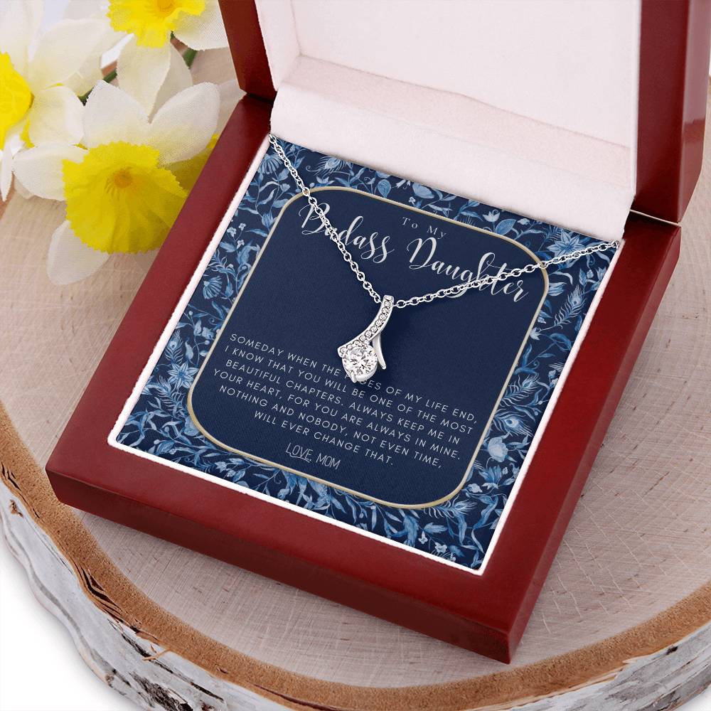 Badass Daughter Gift To My Daughter Necklace From Mom Grown Up Daughter Gift From Mom Gift For Daughter From Mom Daughter's Birthday Alluring Beauty Necklace
