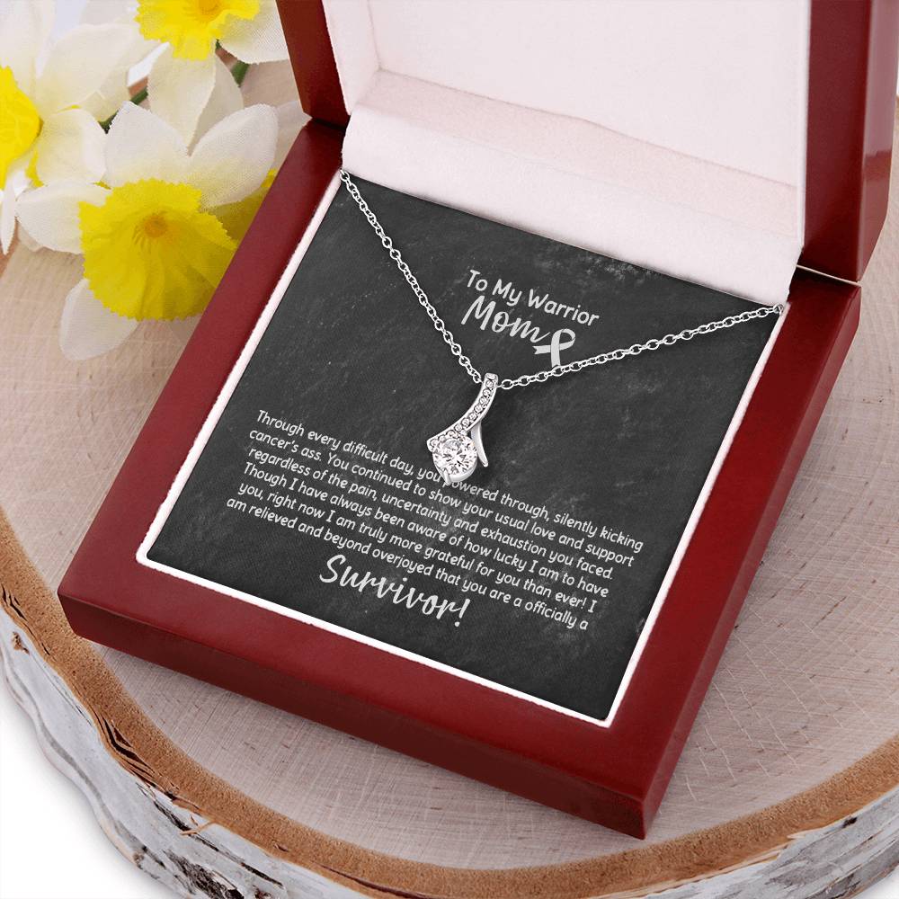Mom Survivor Ribbon Necklace Alluring Beauty Necklace