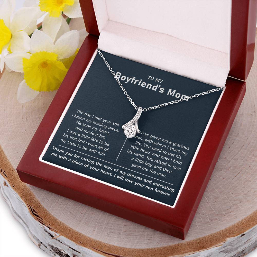 To My Boyfriend's Mom - Thank You For Raising The Man Of My Dreams - Necklace Alluring Beauty Necklace