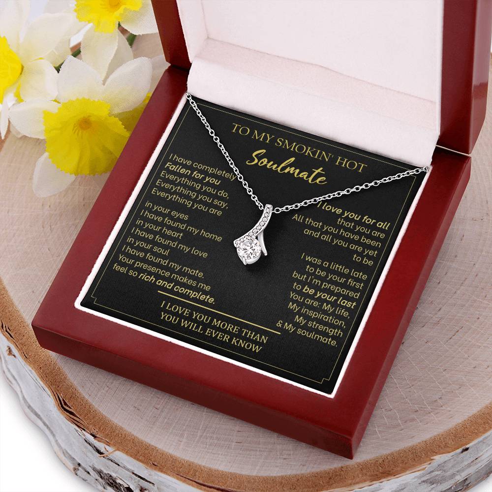Gift For Your Soulmate - Your Presence Makes Me Complete - Love Knot Wife Necklace From Husband Anniversary Necklace For Wife Alluring Beauty Necklace