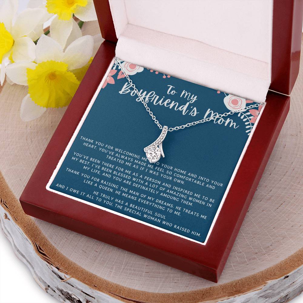 To My Boyfriend's Mom Gift Alluring Beauty Necklace