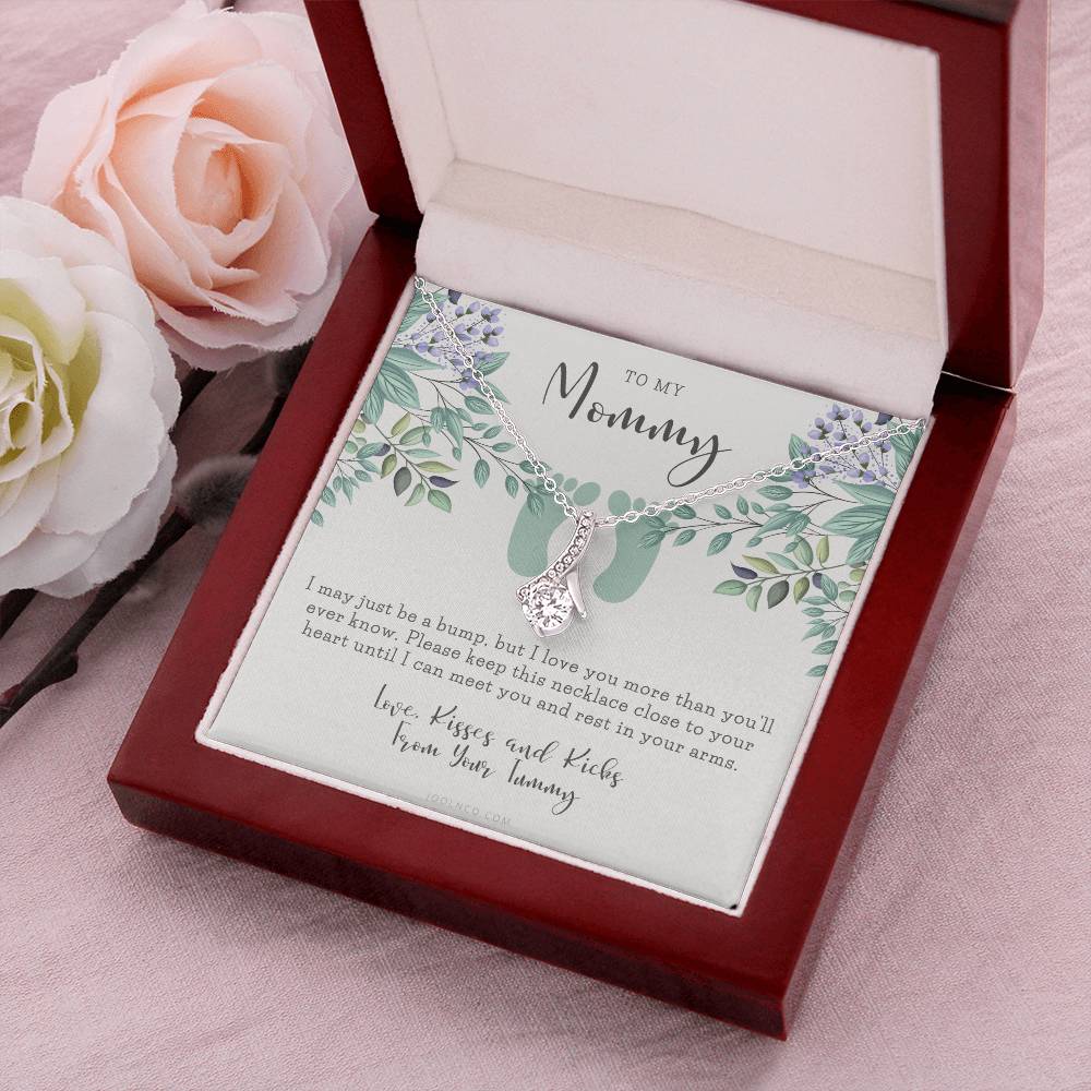 Mom To Be Gift  New Mommy Gift Necklace  Pregnant Wife Gift  I May Just Be A Bump  To Mummy From Bump  To Mommy To Be  Initial Jewelry Alluring Beauty Necklace