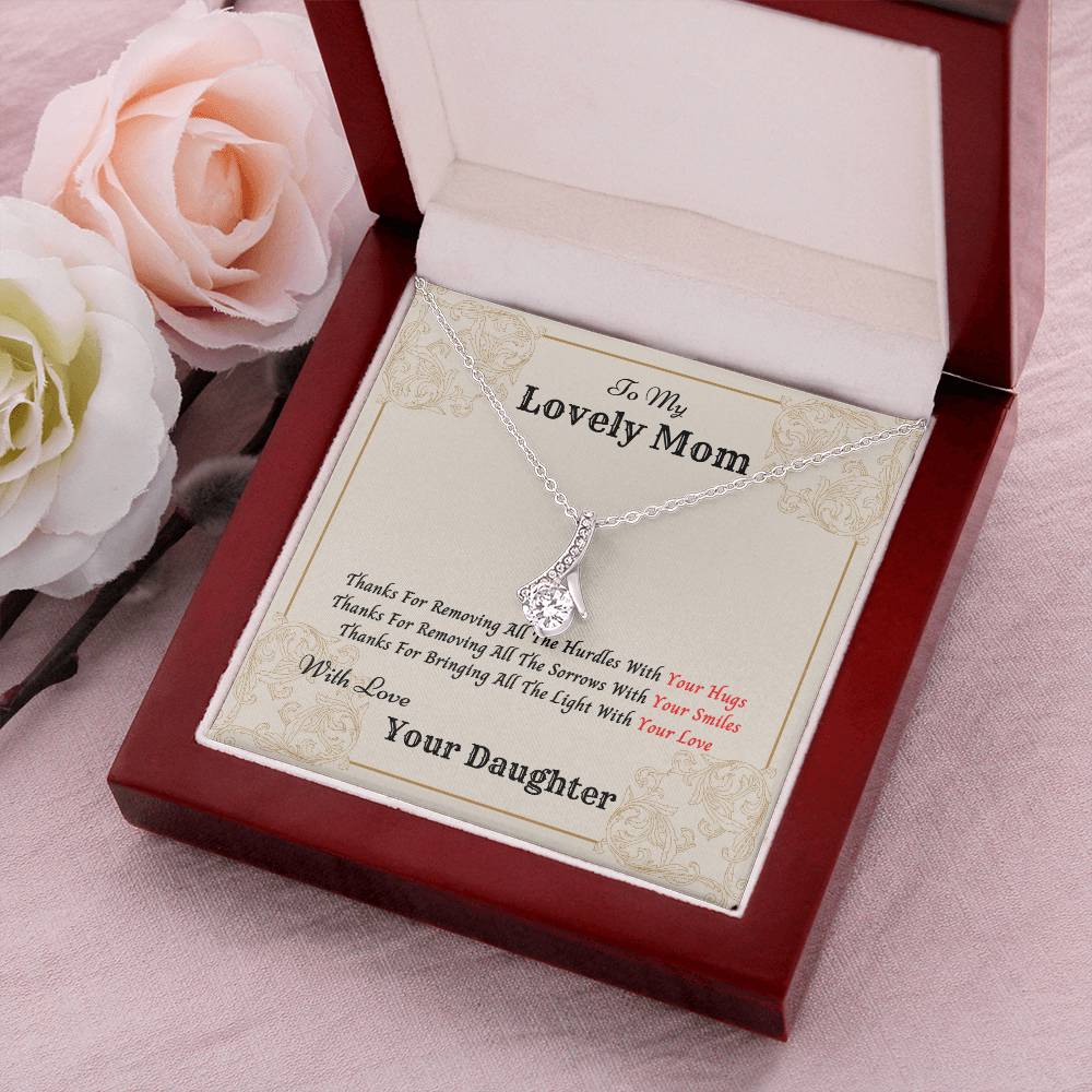 Thanks Mom Sparkly Pendant Necklace Alluring Beauty Necklace