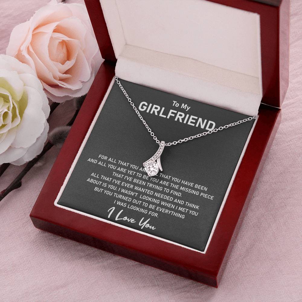 To My Girlfriend- You Are The Missing Piece That I've Been Trying To Find - Necklace Alluring Beauty Necklace