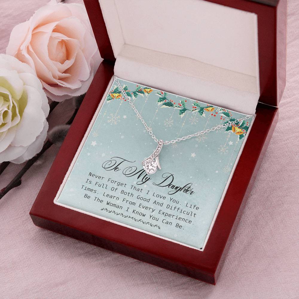 Mom To Daughter Alluring Beauty Necklace Gift -  Daughter Birthday Gift Daughter Jewelry Daughter Necklace Alluring Beauty Necklace