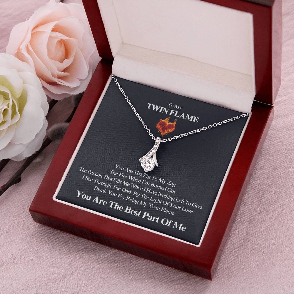 By The Light Of Your Love Twin Flame Pendant Alluring Beauty Necklace
