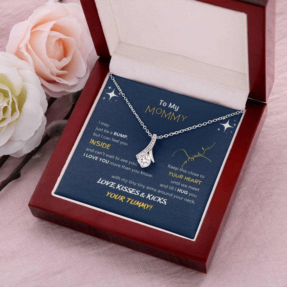 Mommy To Be Sparkly Pendant Alluring Beauty Necklace