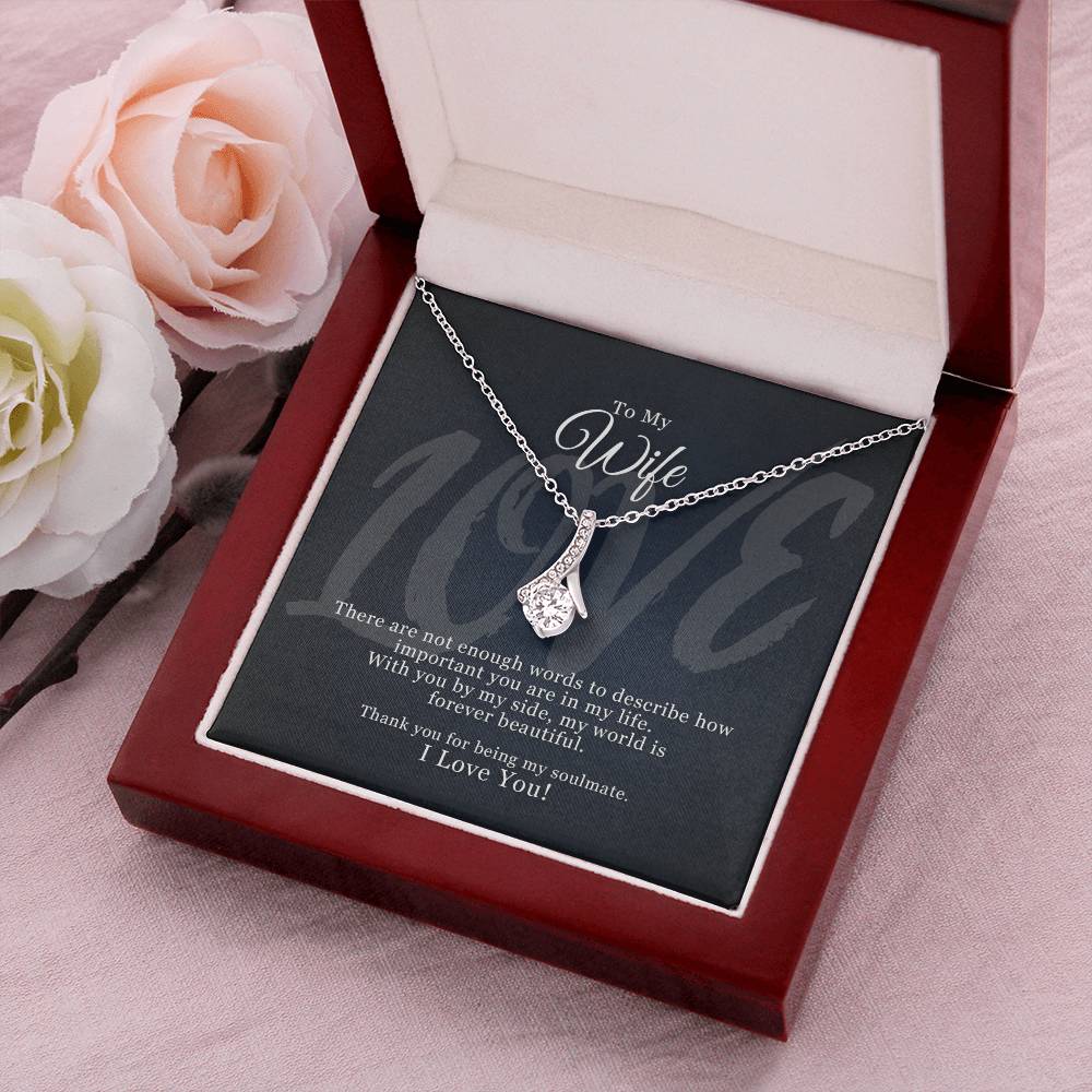 To My Wife - Thank You For Being My Soulmate Alluring Beauty Necklace